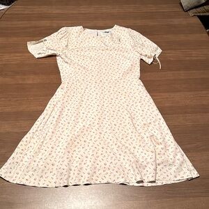 Madewell NWT Tie Sleeve Retro Calico Floral Print Dress vintage retro coquette